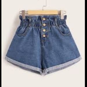 NEW! Shein High Waist Jean Shorts stretchy waist